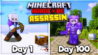 I Spent 100 days as an Assassin in Hardcore MinecraftHeres What Happened [upl. by Aierb]