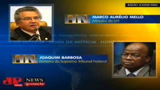 Mensalão Marco Aurélio e Joaquim Barbosa batem boca em sessão do STF [upl. by Ahsiken]