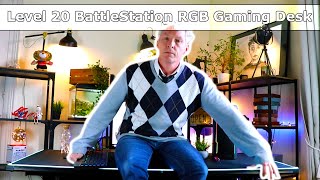 Level 20 BattleStation RGB Gaming Desk Review et Test [upl. by Klemm465]