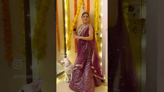 Beautiful Indian Transition 🥰 evysharma love cute girl fun happy follow diwali festival [upl. by Ateinotna]