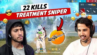 Amit Bhai Challenged Me with Treatment Sniper Solo Vs Squad  Free Fire Max [upl. by Av394]