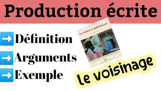 le voisinage الجيرانla Boîte a Merveillesproduction écrite1 BAC regionalArguments [upl. by Nerrad]