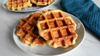 Best Belgian Liege Waffles Recipe [upl. by Rovner]