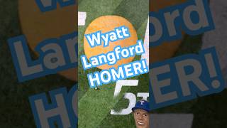 Wyatt Langford Huge Homer texasrangers wyattlangford mlb baseball homerun mlbbaseball homer [upl. by Dolly]