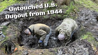 WW2 Metal Detecting  US Dugout what did the soldiers left behind [upl. by Donoho304]