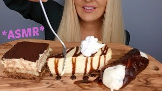 ASMR CHOCOLATE CANNOLI  CHEESECAKE  TIRAMISU CAKE Soft Eating Sounds No Talking [upl. by Shaylah]