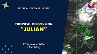 Press Briefing Tropical Depression JulianPH at 5AM  September 27 2024  Friday [upl. by Annadal]