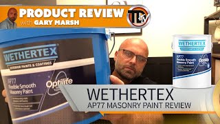 PRODUCT REVIEW WETHERTEX AP77 FLEXIBLE SMOOTH MASONRY PAINT [upl. by Samtsirhc546]