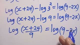 logarithmic equationKCSE Oriented [upl. by Henn]