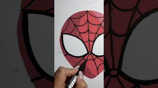 Spider Man drawing diy art spiderman howtodraw shorts sketch music [upl. by Anallese]