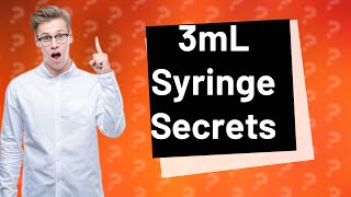 What is the size of a 3mL syringe [upl. by Ralph]