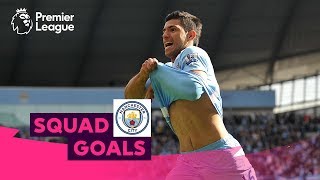 Fabulous Manchester City Goals  Aguero De Bruyne Sterling  Squad Goals [upl. by Peddada]