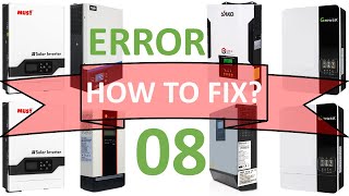 SOLAR INVERTER FIXING ERROR 08 [upl. by Meraree]