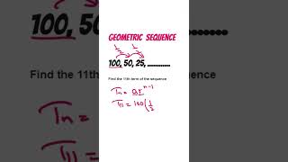 Find the nth term in a Geometric Sequence shorts maths education exam [upl. by Nannette227]