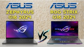 ROG Zephyrus G16 2024 vs ROG Strix G16 2024  Best ASUS ROG Gaming Laptops  Tech compare [upl. by Ramon]