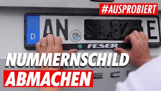 Nummernschild abmachen 🚗👍 [upl. by Asyen]