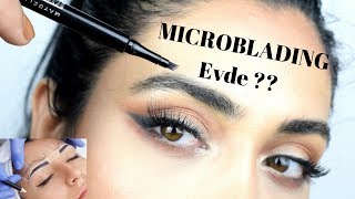 Microblading evde yapılır mı  Maybelline Tattoo Brow kaş kalemi [upl. by Amuh]