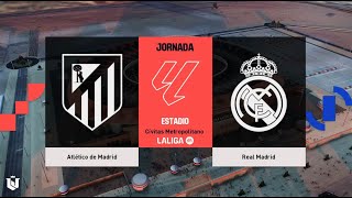 Atletico de Madrid vs Real Madrid  La Liga 202425  Gameplay pes 2021 [upl. by Oninrutas]