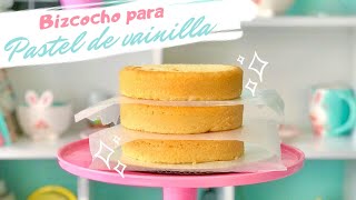 PASTEL de VAINILLA con ACEITE  BIZCOCHO de vainilla BÁSICO de REPOSTERÍA  NIVEL DELICIA [upl. by Bilak]