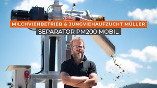 Gülle separieren mobil Gülleseparator PM200 Funktionsweise Milchviehbetrieb Müller [upl. by Cirdet]