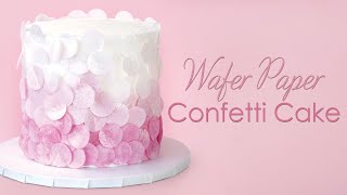 Wafer Paper Confetti Texture  Cake Decorating Tutorial [upl. by Reiko]