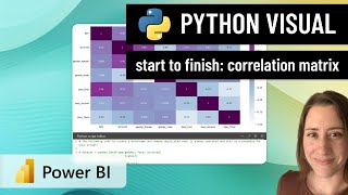 How to create a CORRELATION MATRIX in Power BI using the Python Visual [upl. by Aokek147]