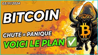 BITCOIN CHUTE  PANIQUE 😱  VOICI LE PLAN ✅ [upl. by Anegroeg]