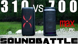 Outdoors Max Volume  Sony SRS XP700 vs JBL Partybox 310  Sound Battle [upl. by Abdu]