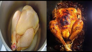 Recette de poulet roti cocotte minute sans four [upl. by Anuahsat]