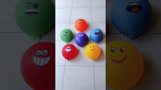 Purple Red Green Emoji Water Color Balloon Popping [upl. by Nishom]