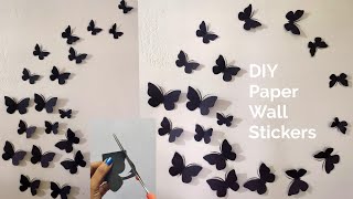 Easy Paper Butterfly wall decorationdiy butterfly wall decoration ideas [upl. by Aikemet633]