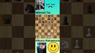 Hikaru V S Mikhail Tal chess shorts shortvideo shortsvideo trending viralvideo viralshorts [upl. by Regnig52]