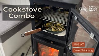 ✨🔥 Tiny Wood Stove Cookstove Combo 🔥✨ [upl. by Yesrej]