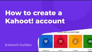 How to create a Kahoot account [upl. by Jesse]