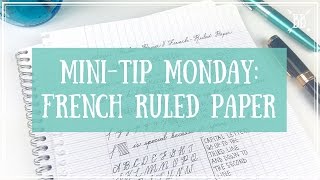 MiniTip Monday French Ruled Paper [upl. by Stagg]