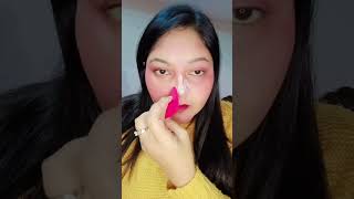 Sharp nose contour hack 😯 omg try makeup makeuphacks contourhack hacks diymakeup [upl. by Largent]