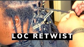 Loc Retwist  Hand and Comb Techniques [upl. by Hector]