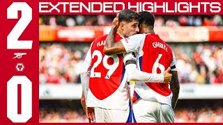 Havertz and Saka score in win  EXTENDED HIGHLIGHTS  Arsenal v Wolves 20  Premier League [upl. by Lowndes]