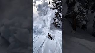 Would you ride an avalanche mountains everest snow shortviralvideo [upl. by Nesyt]