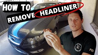 How to REMOVE amp INSTALL a SEDAN HEADLINER on a FORD FG g6e [upl. by Eenat322]