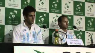 Conferencia de prensa Del Potro y Martín Jaite  Copa Davis [upl. by Nuhsar]