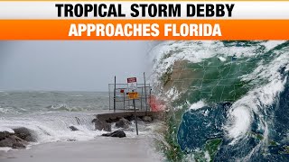 LIVE  Tropical Storm Debby Approaches Siesta Key Florida  News9 [upl. by Nimrak]