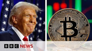 Bitcoin trades at record high following Trump US election win  BBC News [upl. by Aneerak702]