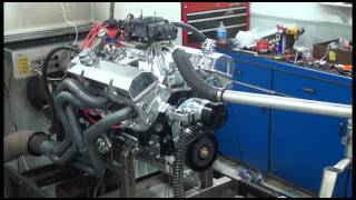 SBC 550HP 383 STROKER ENGINE DYNO RUN FOR JONAS WELLS BY WHITE PERFORMANCE AND MACHINE [upl. by Atirahs854]