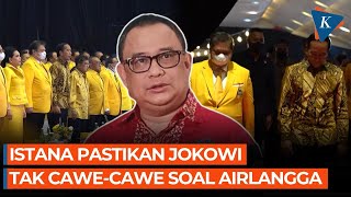 Istana Pengunduran Diri Airlangga dari Golkar Tak Terkait Presiden Jokowi [upl. by Gothart907]