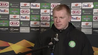 Neil Lennon disappointed but defiant as Celtics Europa League dream ends at hands of Sparta Prague [upl. by Naedan]