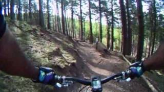 Cannock Chase  Monkey trail best bits Upper Cliff with faceplant [upl. by Anifad]