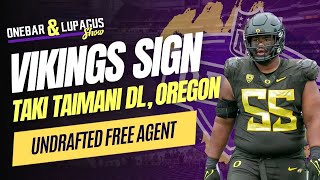 Vikings Sign Undrafted Free Agent Taki Taimani DT Oregon [upl. by Skeie]