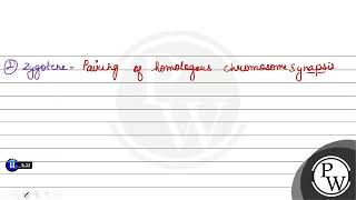 is marked by terminalisation of chiasmata 1 Leptotene 2 Zygotene 3 Diplotene 4 Di [upl. by Alekat402]