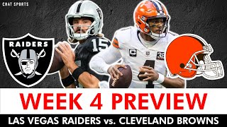 Las Vegas Raiders vs Cleveland Browns Preview Injury Report Analysis amp Prediction  NFL Week 4 [upl. by Tolecnal]